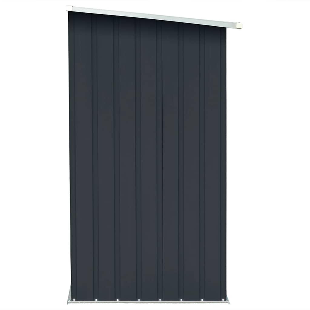 vidaXL Wiata na drewno, stal galwanizowana, 163x83x154 cm, antracytowa