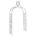 vidaXL Pergola ogrodowa, ciemnozielona, 142x37x275 cm, żelazna
