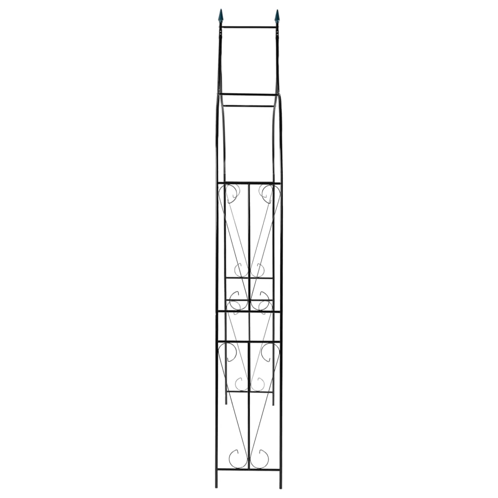 vidaXL Pergola ogrodowa, ciemnozielona, 142x37x275 cm, żelazna