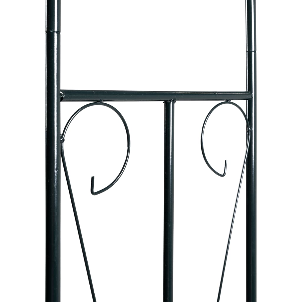 vidaXL Pergola ogrodowa, ciemnozielona, 142x37x275 cm, żelazna