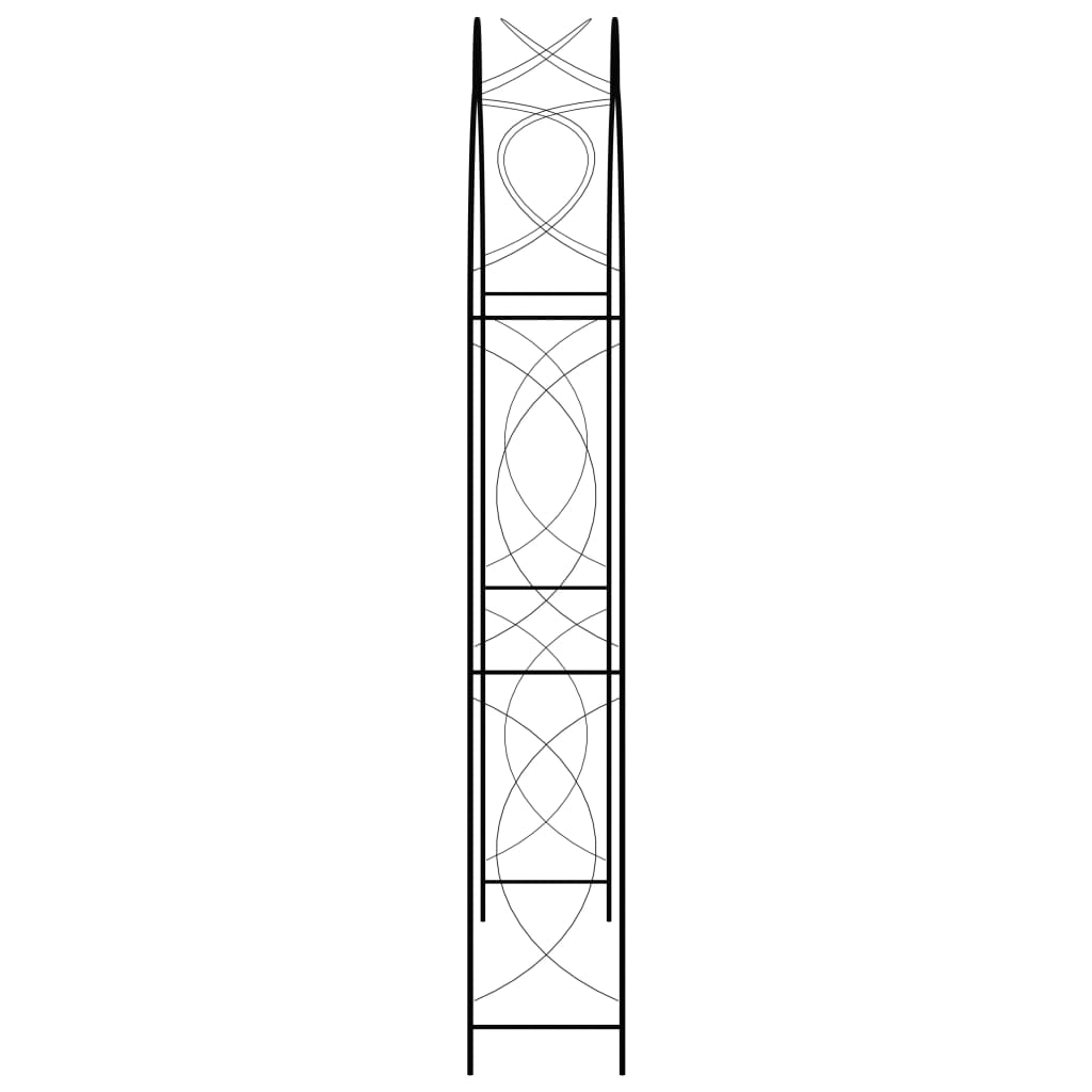 vidaXL Pergola ogrodowa, czarna, 150x34x240 cm, żelazna