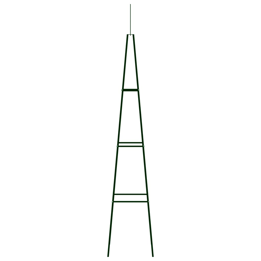 vidaXL Stojaki na pnącza, 2 szt., ciemnozielone, 35x35x195 cm, żelazne