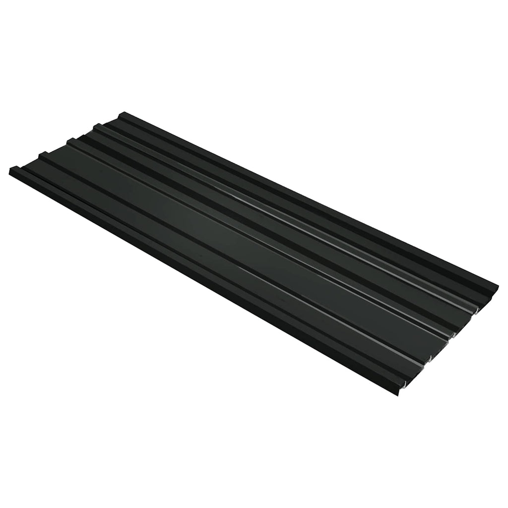 vidaXL Panel dachowy 12 pcs Antracyt 129 x 45 cm Stal galwanizowana