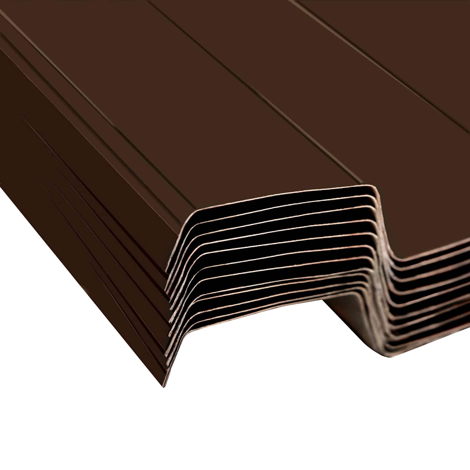vidaXL Panel dachowy 12 pcs Brązowy 129 x 45 cm Stal galwanizowana