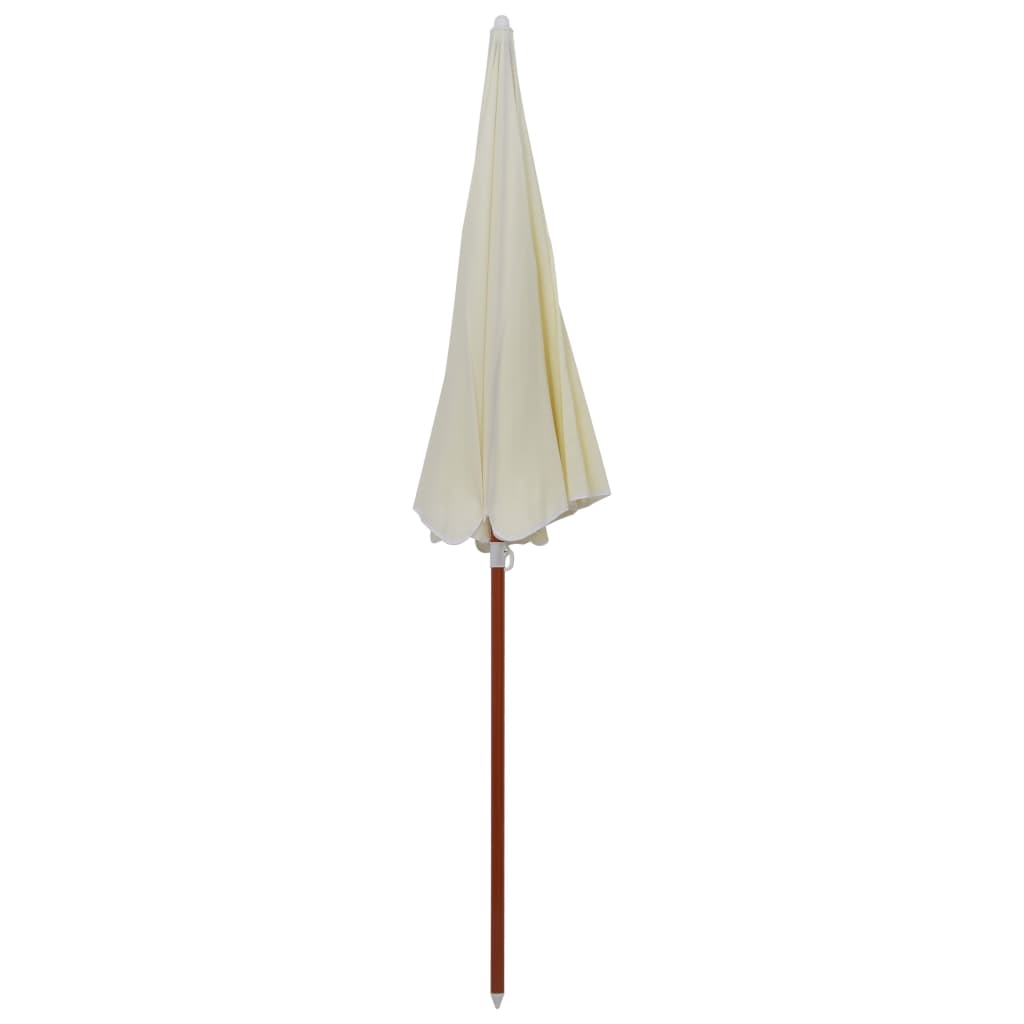 vidaXL Parasol ogrodowy na stalowym słupku, 240 cm, piaskowy