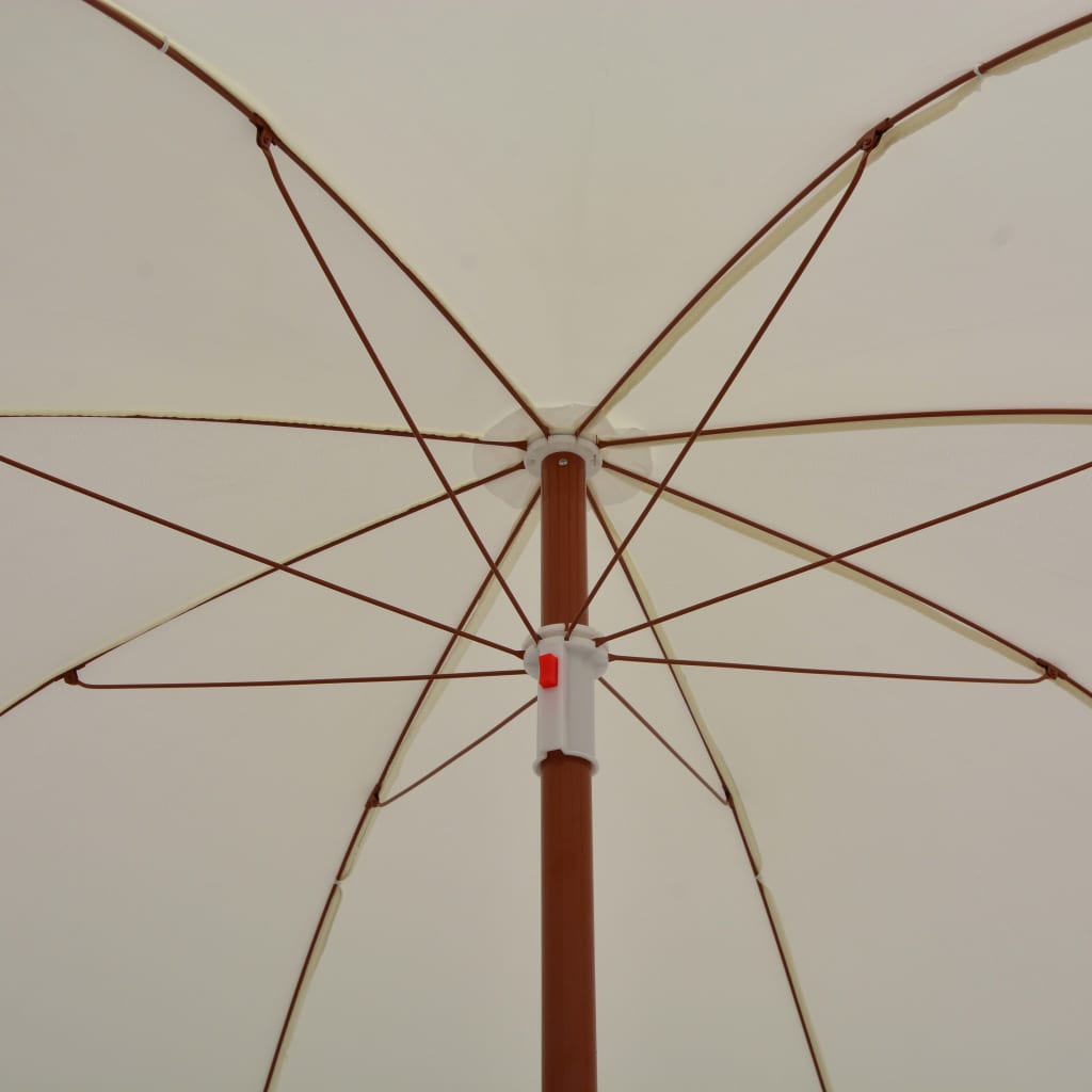 vidaXL Parasol ogrodowy na stalowym słupku, 240 cm, piaskowy