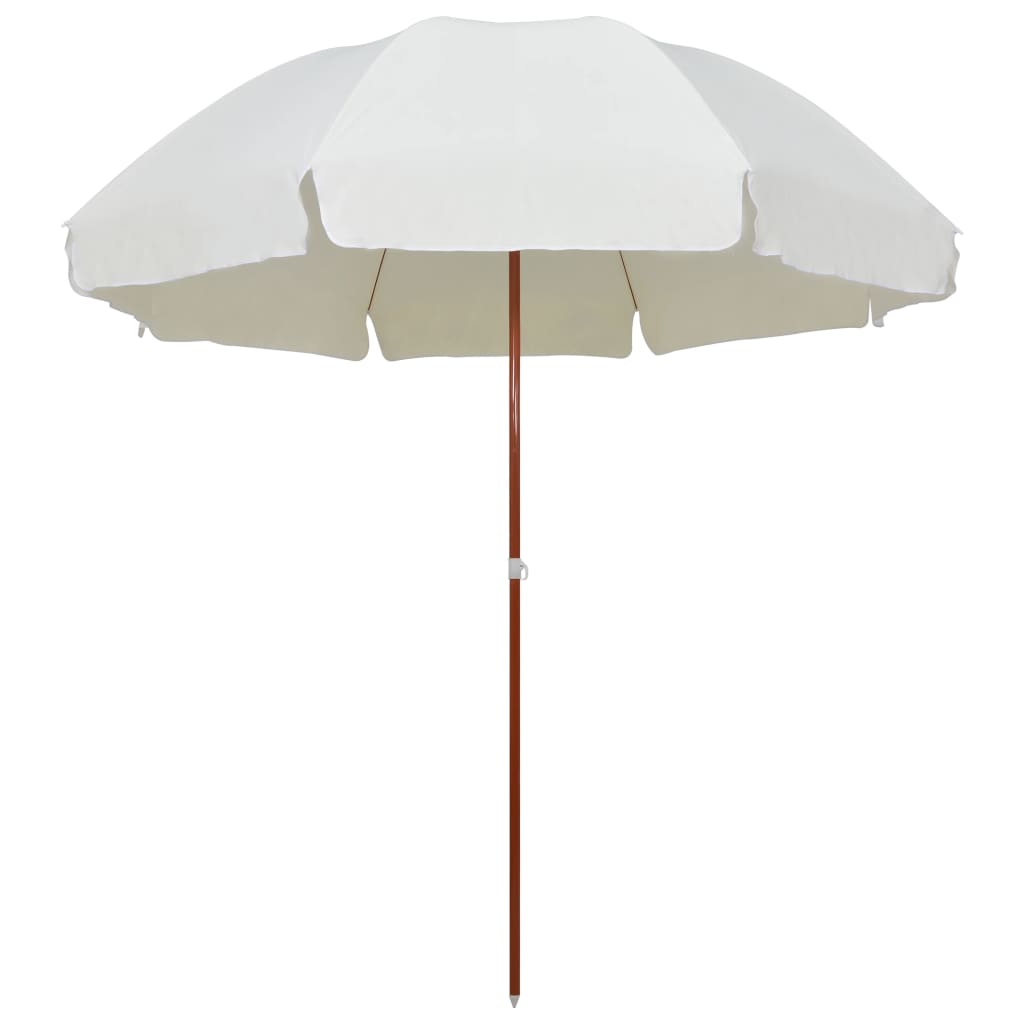 vidaXL Parasol ogrodowy na stalowym słupku, 300 cm, piaskowy