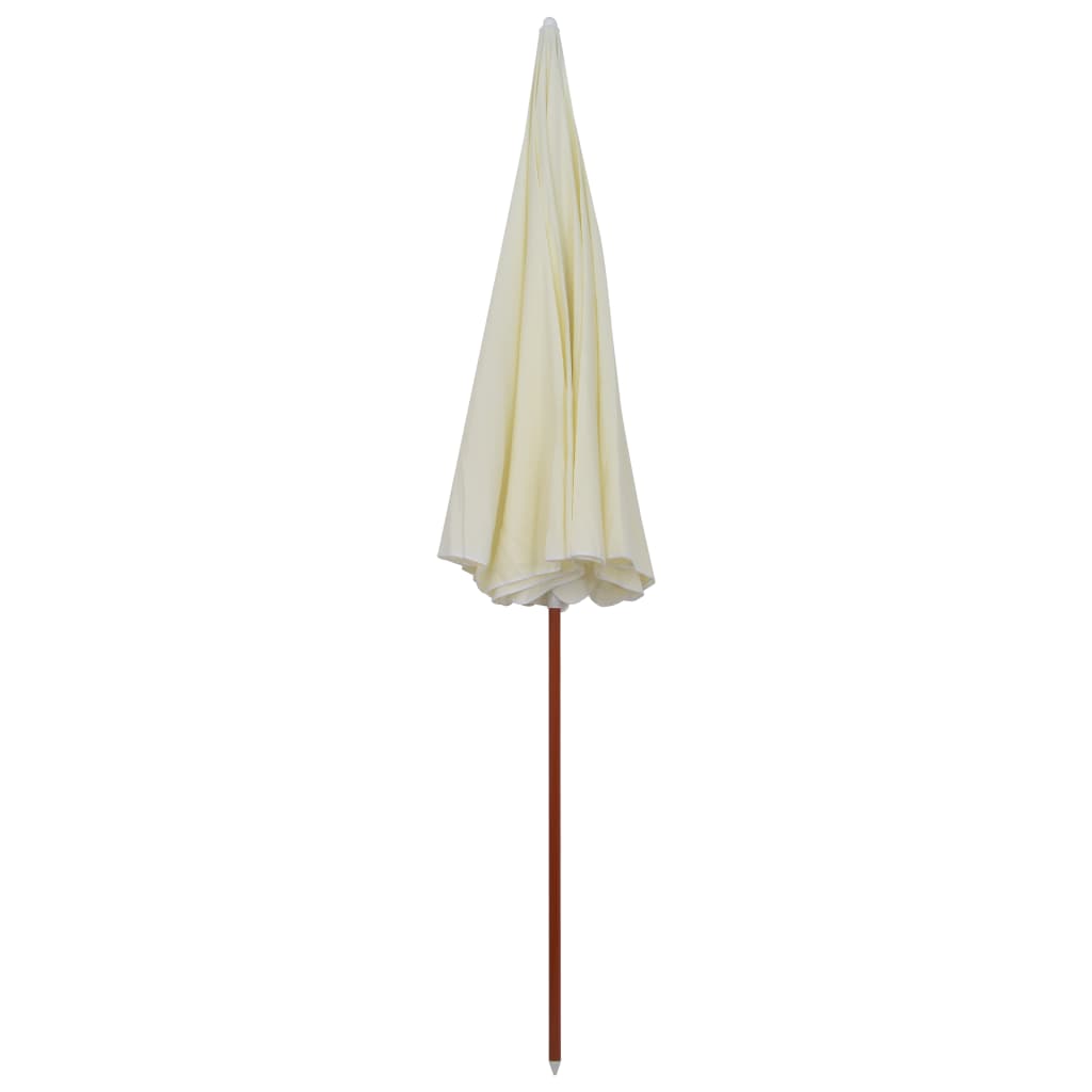 vidaXL Parasol ogrodowy na stalowym słupku, 300 cm, piaskowy