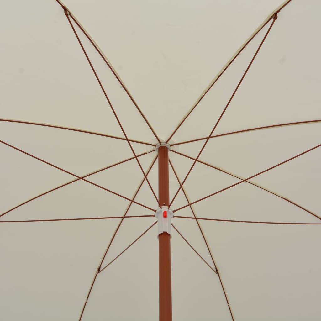 vidaXL Parasol ogrodowy na stalowym słupku, 300 cm, piaskowy