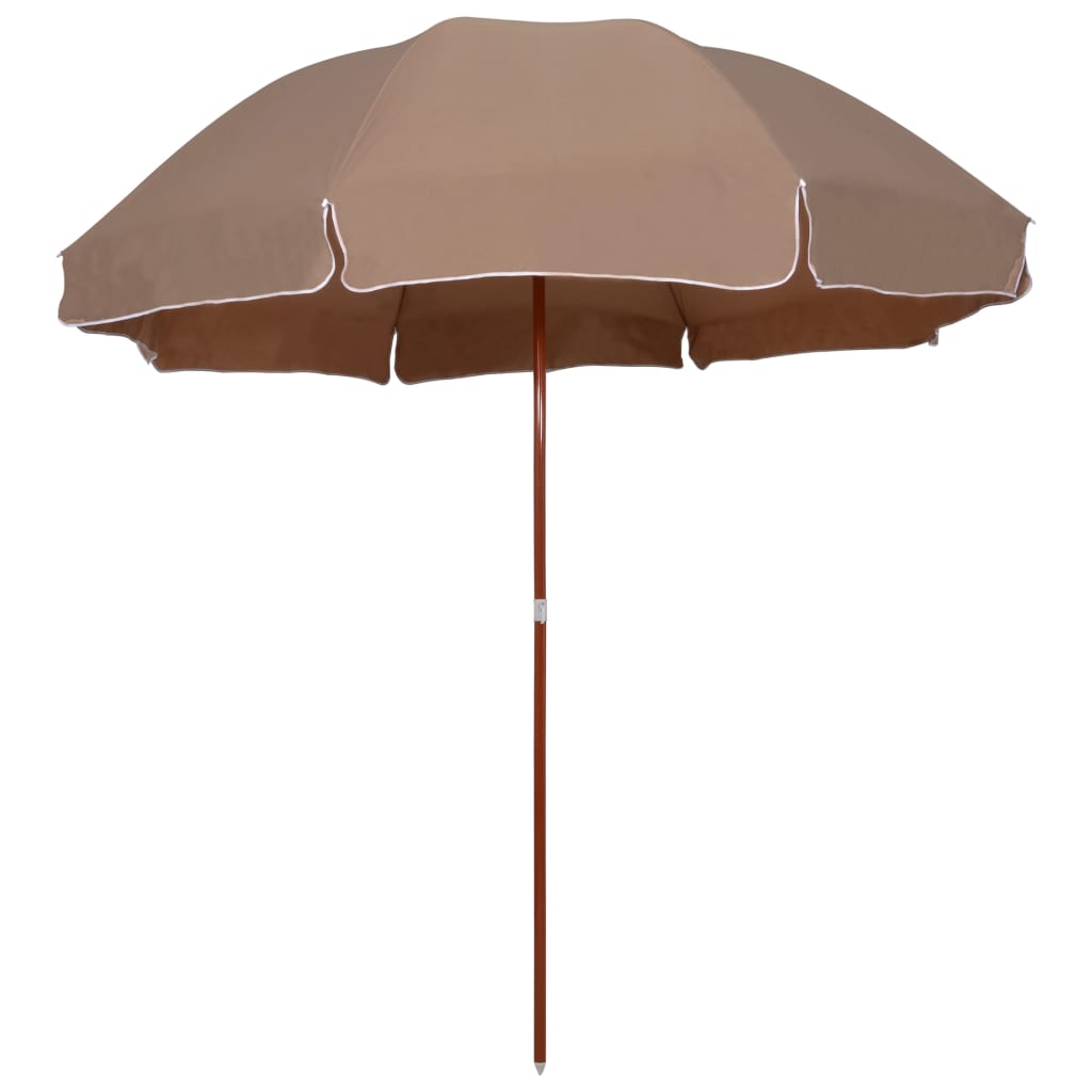 vidaXL Parasol ogrodowy na stalowym słupku, 300 cm, taupe