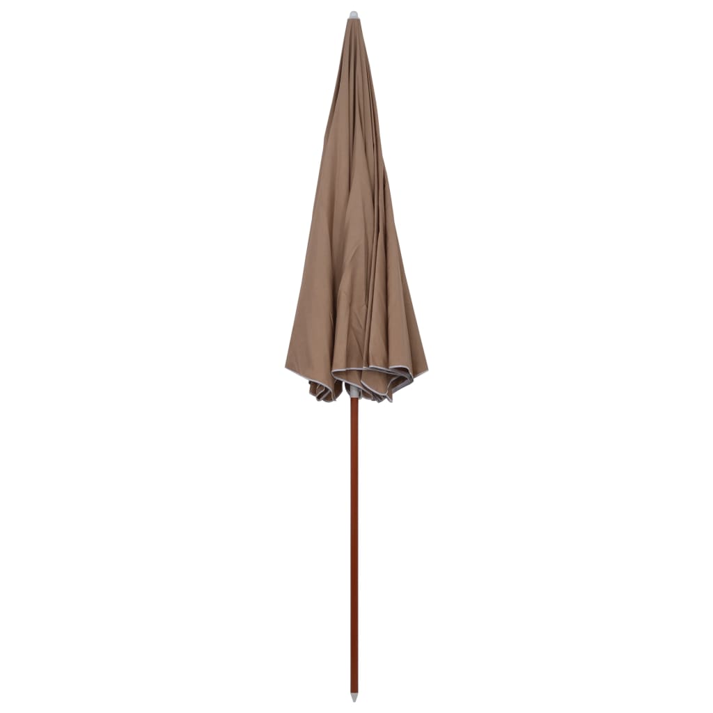 vidaXL Parasol ogrodowy na stalowym słupku, 300 cm, taupe