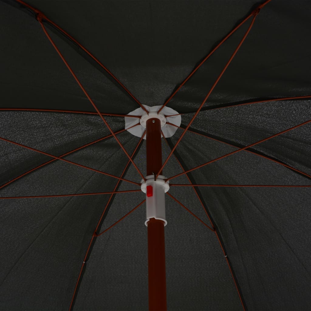 vidaXL Parasol ogrodowy na stalowym słupku, 180 cm, antracytowy