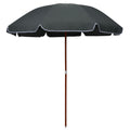 vidaXL Parasol ogrodowy na stalowym słupku, 240 cm, antracytowy