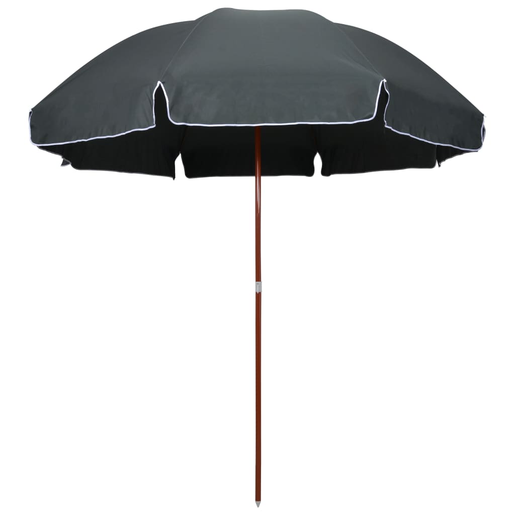 vidaXL Parasol ogrodowy na stalowym słupku, 300 cm, antracytowy