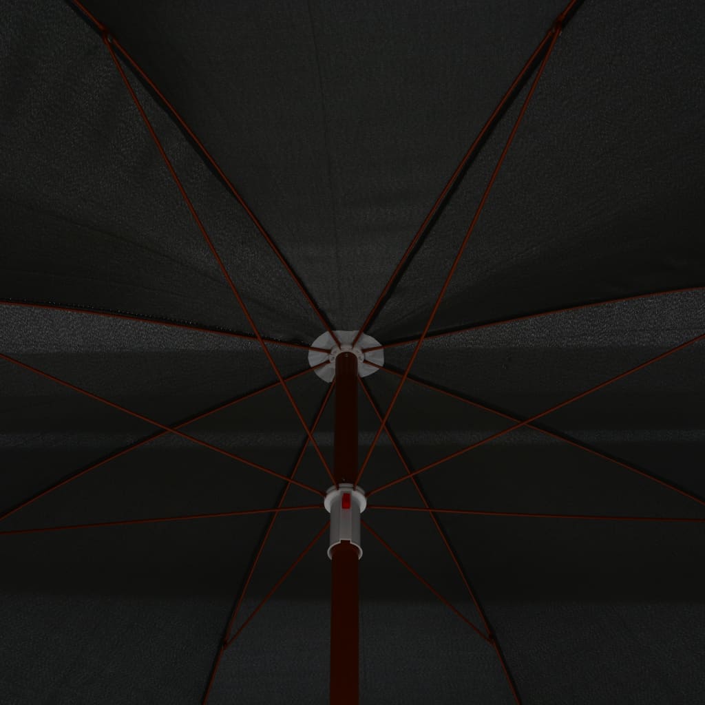 vidaXL Parasol ogrodowy na stalowym słupku, 300 cm, antracytowy