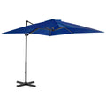 vidaXL Parasol wiszący z aluminiowym słupkiem, 250x250 cm, niebieski