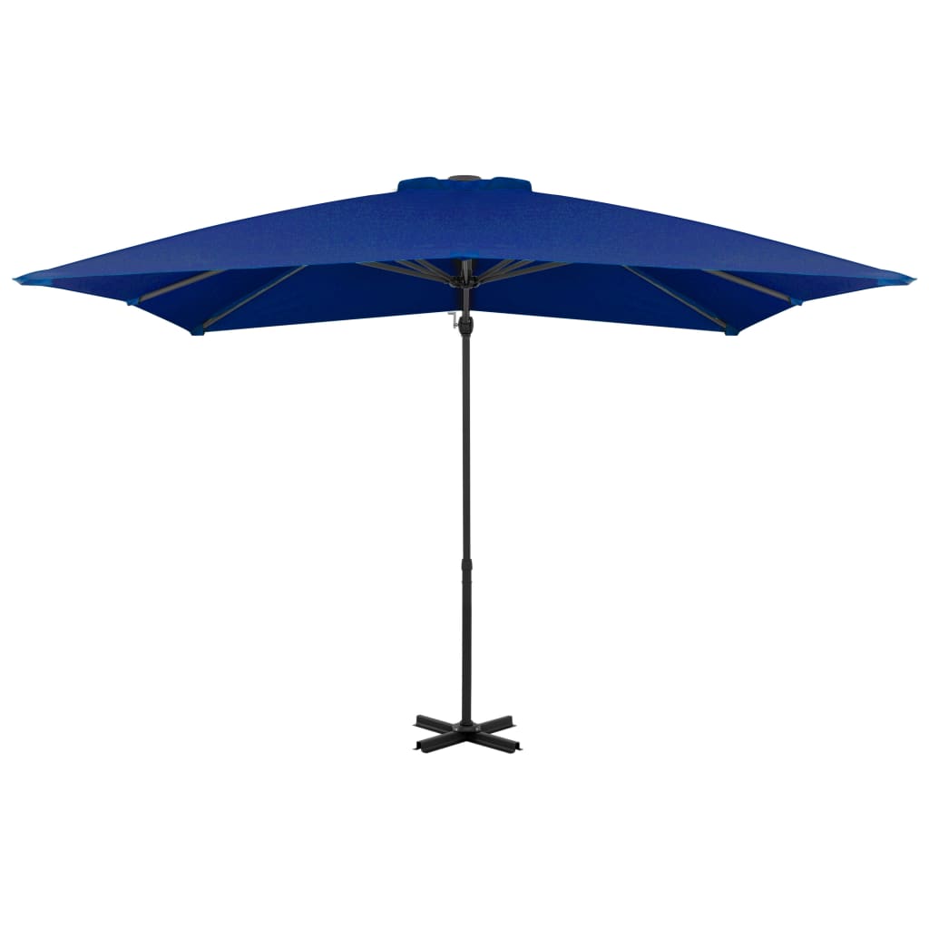 vidaXL Parasol wiszący z aluminiowym słupkiem, 250x250 cm, niebieski