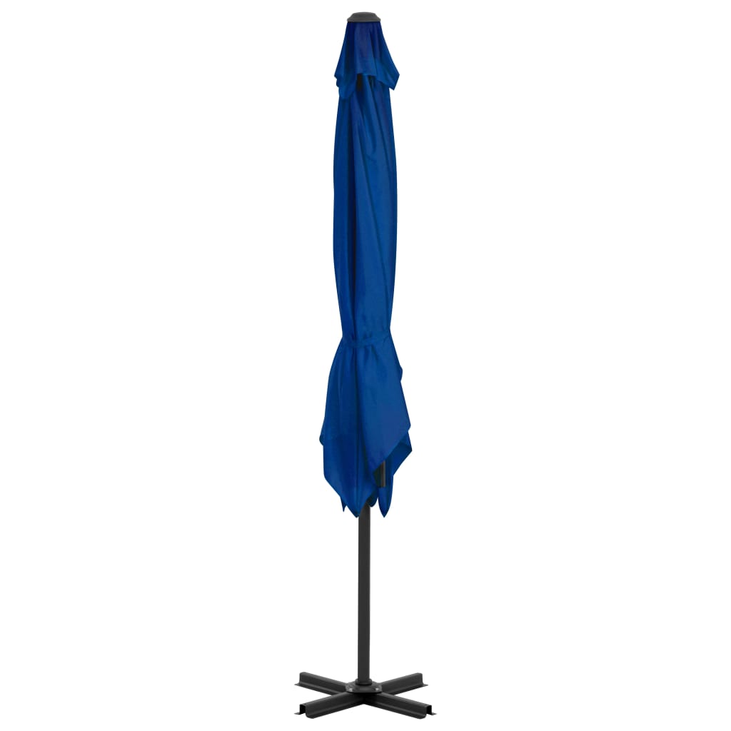vidaXL Parasol wiszący z aluminiowym słupkiem, 250x250 cm, niebieski