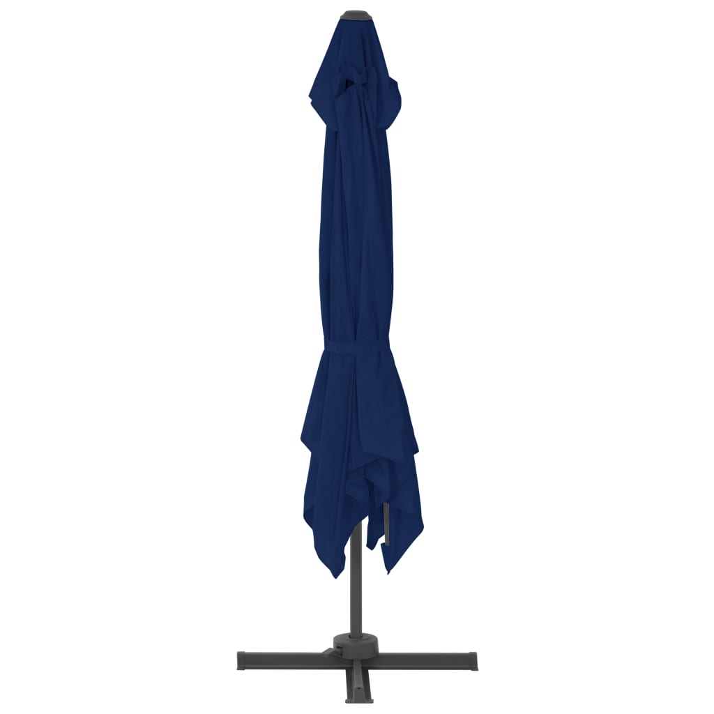 vidaXL Parasol wiszący z aluminiowym słupkiem, 3x3 m, niebieski