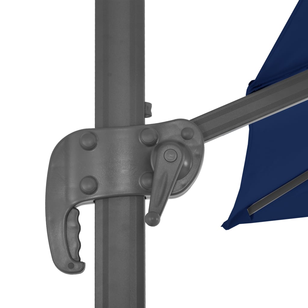 vidaXL Parasol wiszący z aluminiowym słupkiem, 3x3 m, niebieski
