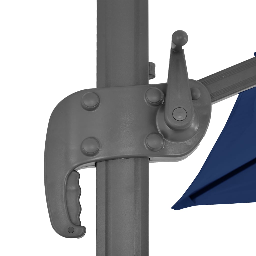 vidaXL Parasol wiszący z aluminiowym słupkiem, 4x3 m, błękit lazur