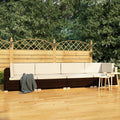 vidaXL 4-częściowa sofa do ogrodu, z poduszkami, polirattan, brązowa