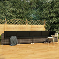 vidaXL 4-częściowa sofa do ogrodu, z poduszkami, polirattan, szara
