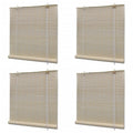 vidaXL Naturalne rolety bambusowe, 4 szt., 120 x 160 cm