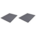 vidaXL Wycieraczki z PVC, 2 szt., szare, 90 x 60 cm