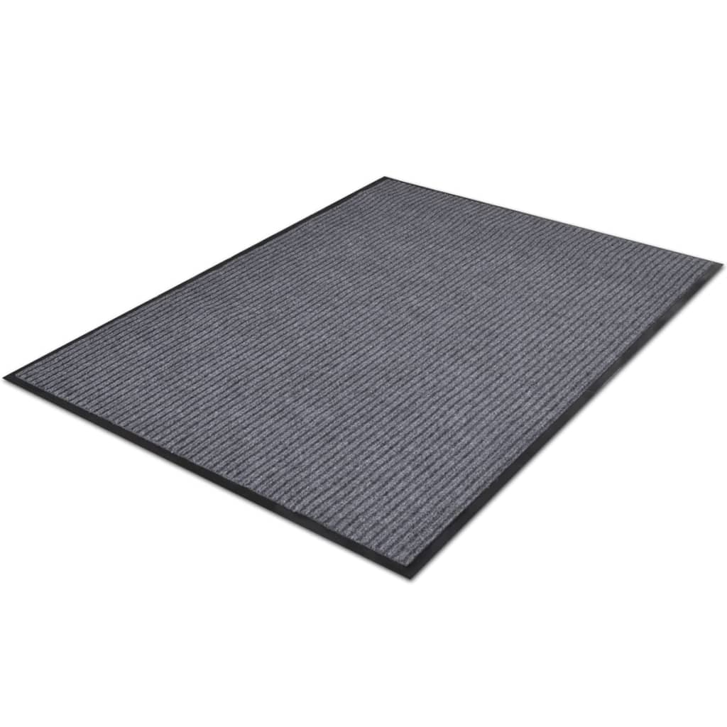 vidaXL Wycieraczki z PVC, 2 szt., szare, 90 x 60 cm