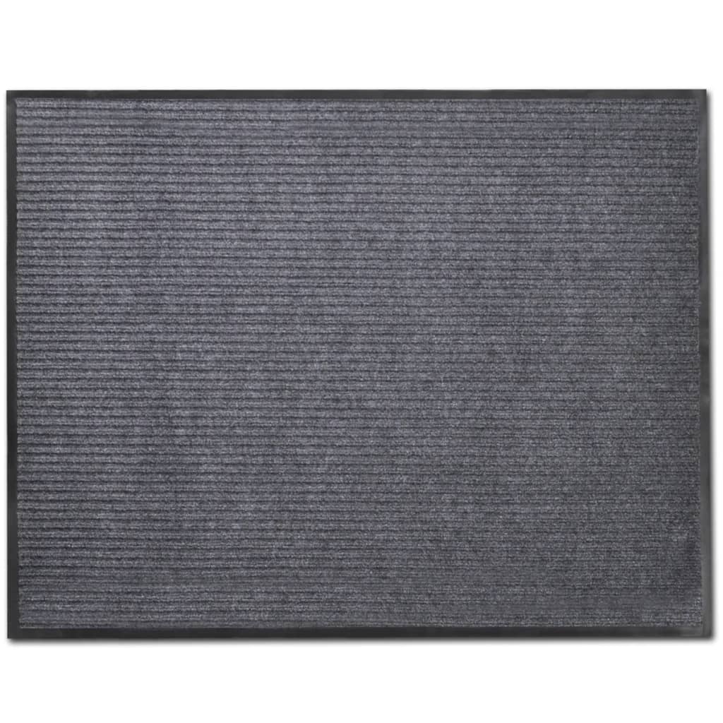 vidaXL Wycieraczki z PVC, 2 szt., szare, 90 x 60 cm