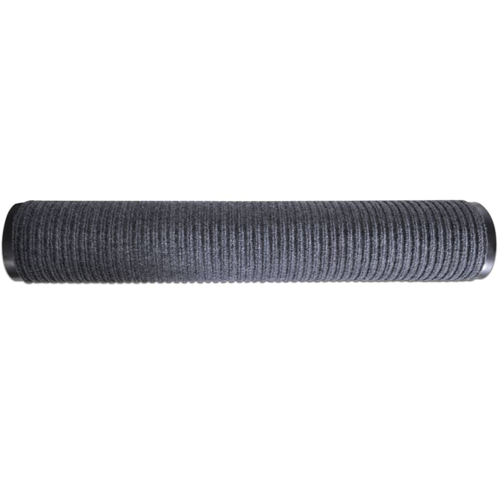 vidaXL Wycieraczki z PVC, 2 szt., szare, 90 x 60 cm