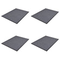 vidaXL Wycieraczki z PVC, 4 szt., szare, 90 x 60 cm