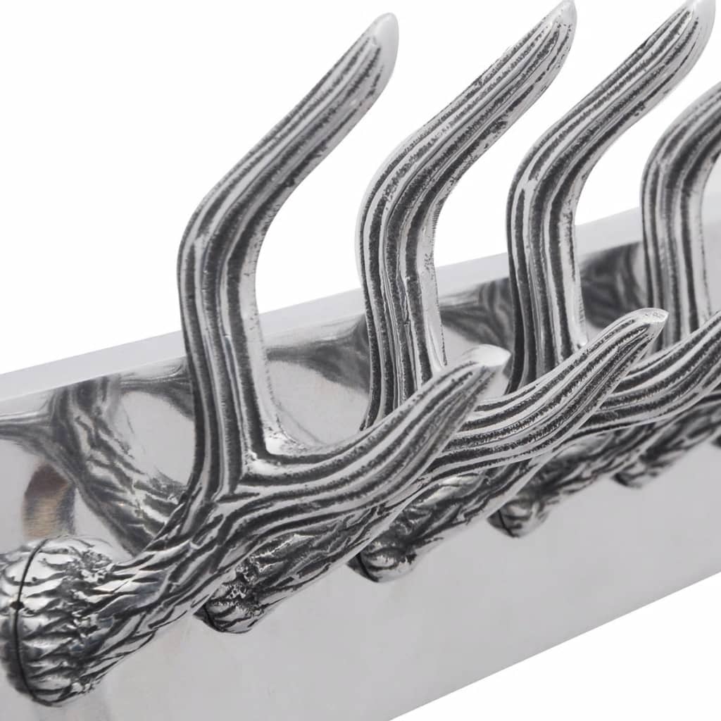 vidaXL Wieszaki na płaszcze, 2 szt., srebrne, aluminiowe