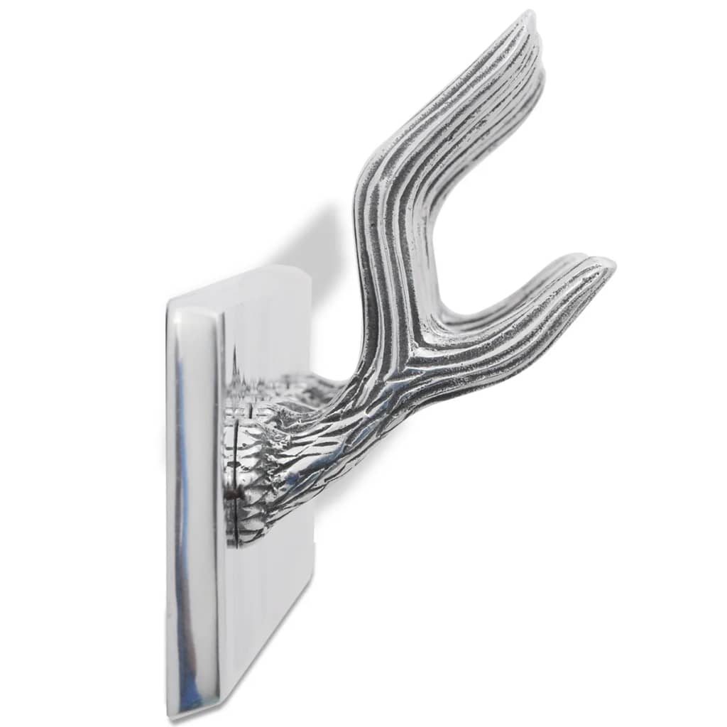 vidaXL Wieszaki na płaszcze, 4 szt., srebrne, aluminiowe