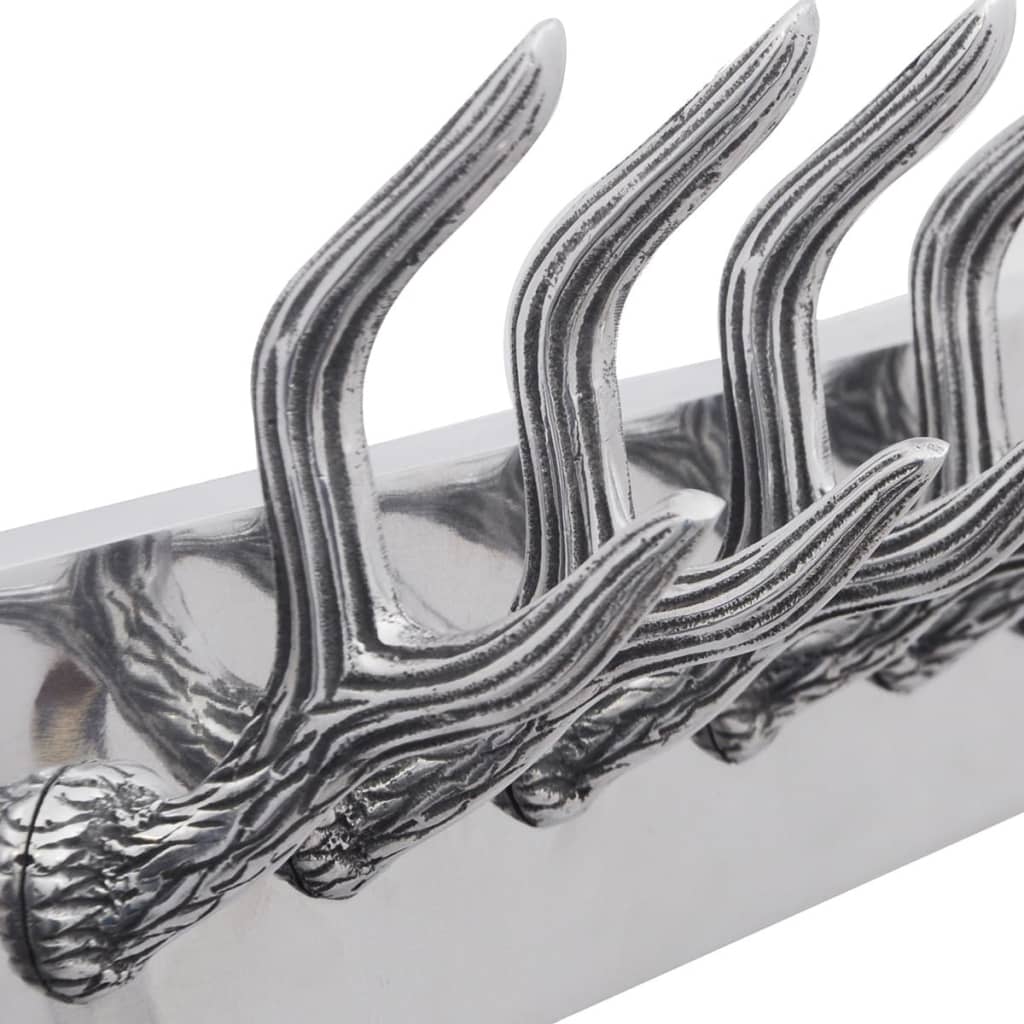 vidaXL Wieszaki na płaszcze, 4 szt., srebrne, aluminiowe