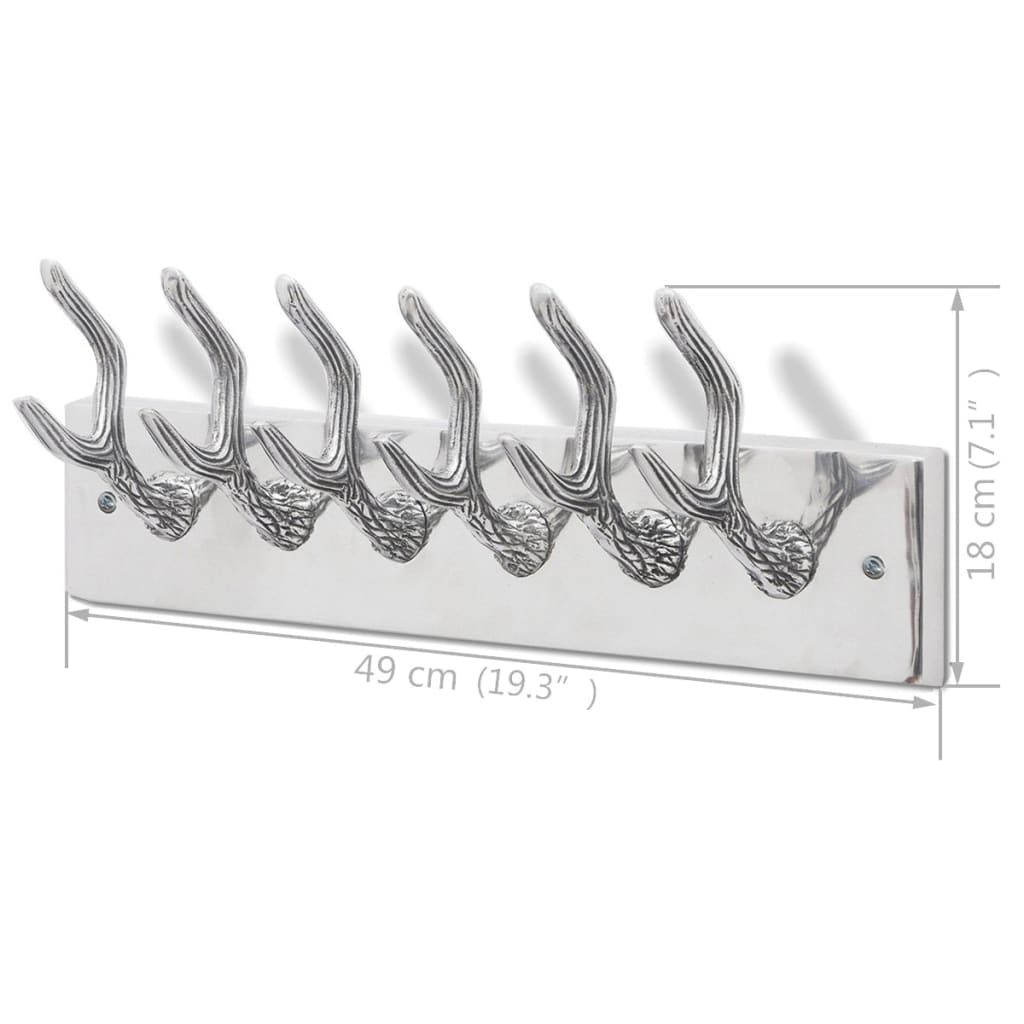 vidaXL Wieszaki na płaszcze, 4 szt., srebrne, aluminiowe