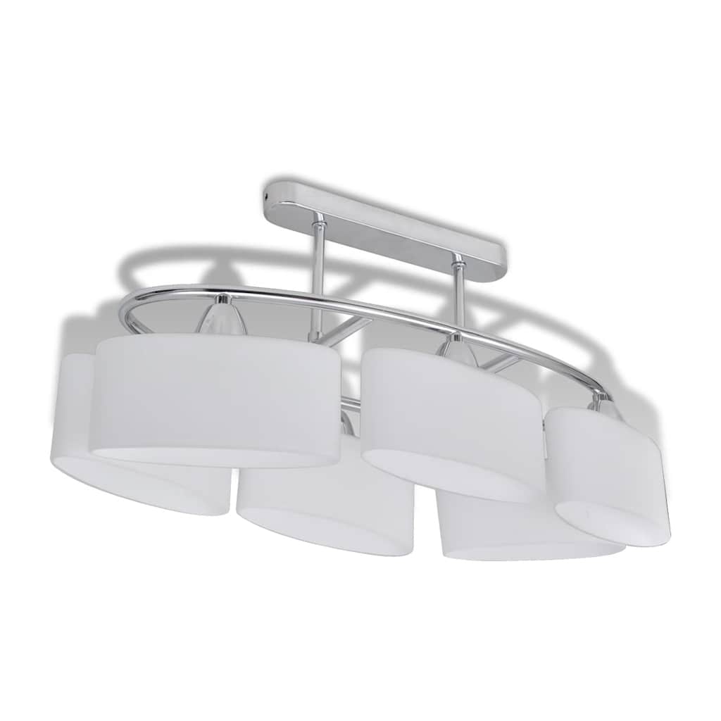 vidaXL Lampa sufitowa z kloszami elipsoidalnymi, 2 szt., E14