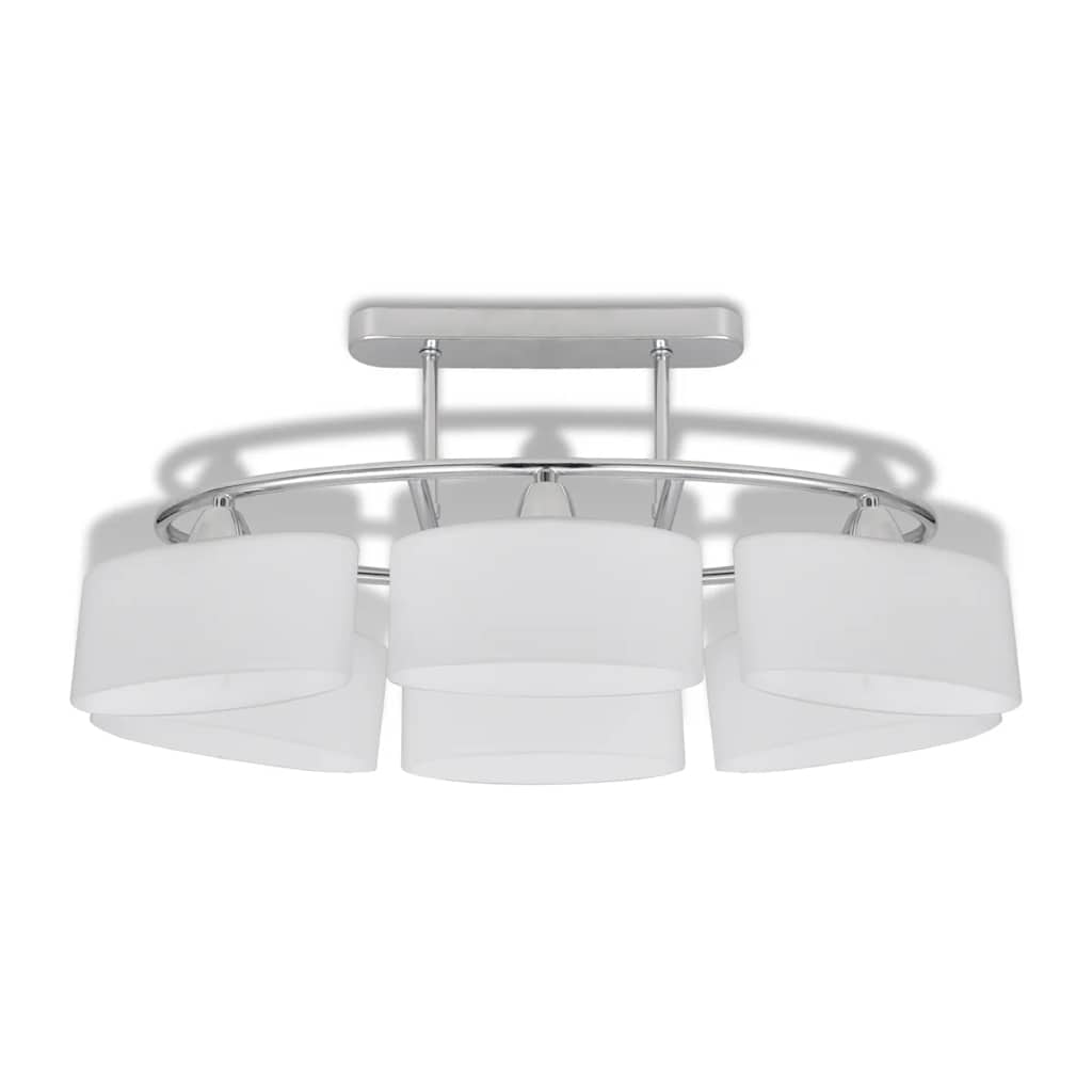 vidaXL Lampa sufitowa z kloszami elipsoidalnymi, 2 szt., E14