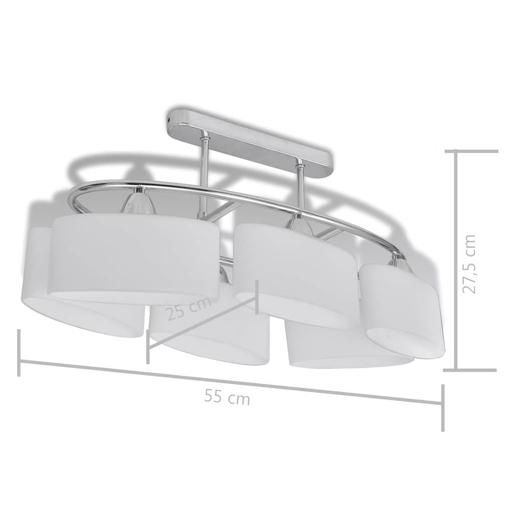 vidaXL Lampa sufitowa z kloszami elipsoidalnymi, 2 szt., E14