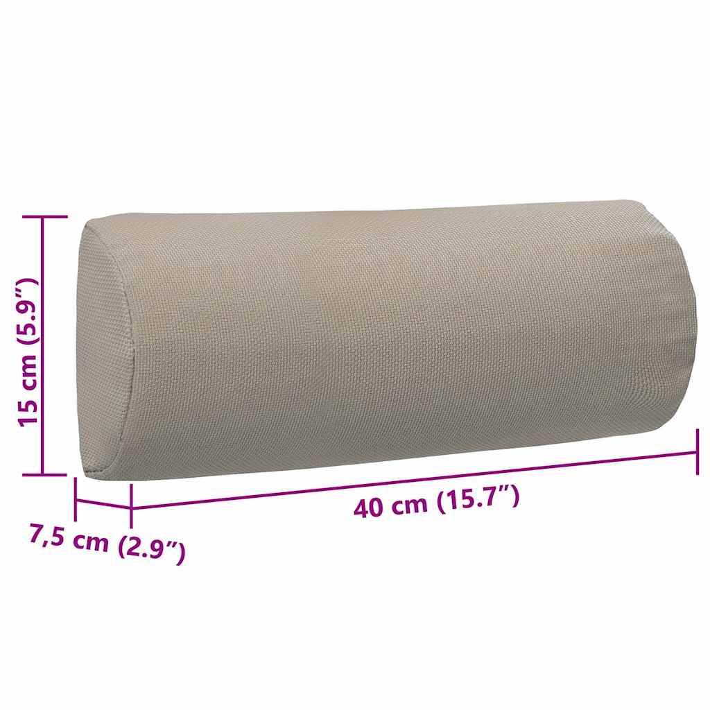 vidaXL Poduszka zagłówek na krzesło, taupe, 40x7,5x15 cm, textilene