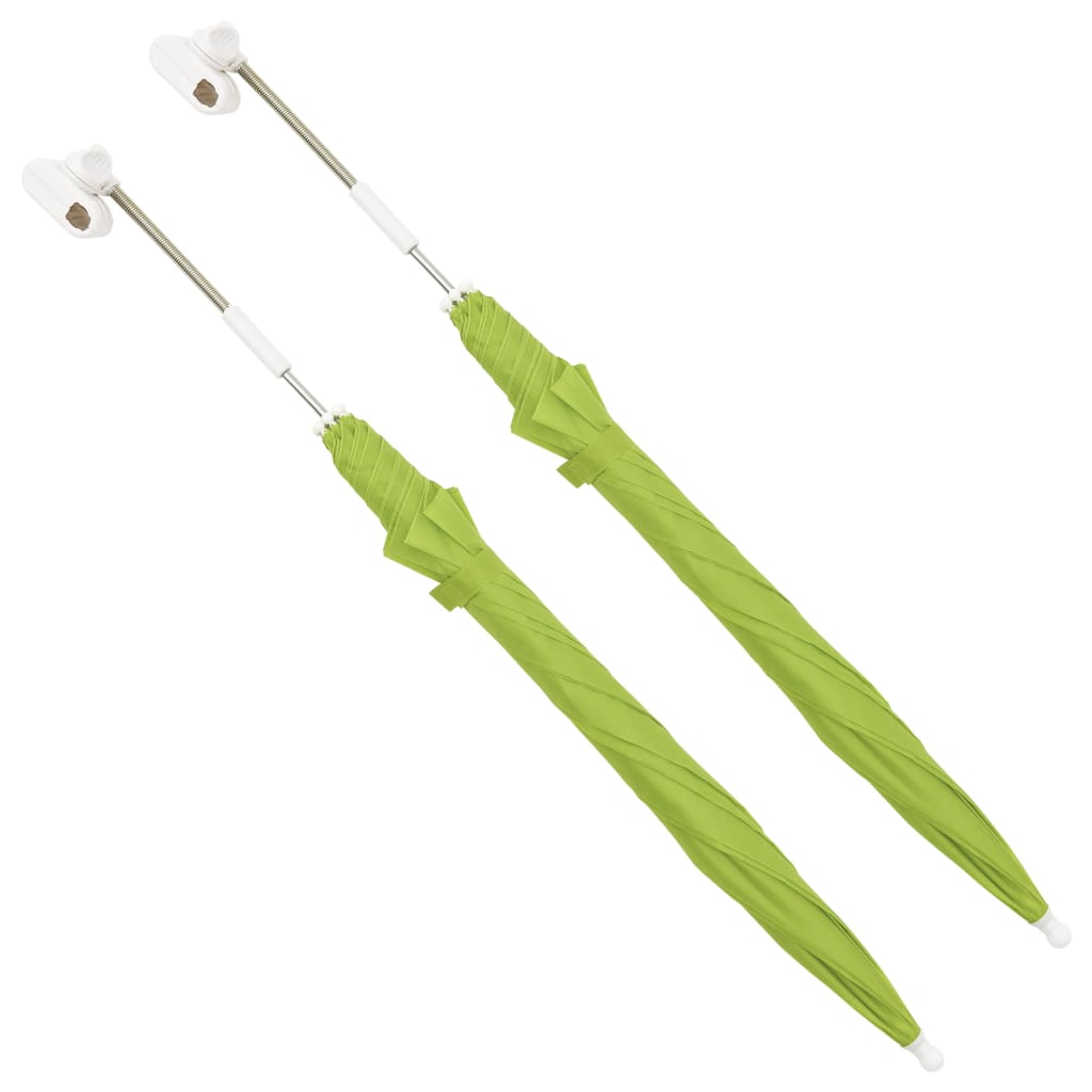 vidaXL Parasole do krzeseł turystycznych, 2 szt., zielone, 105 cm