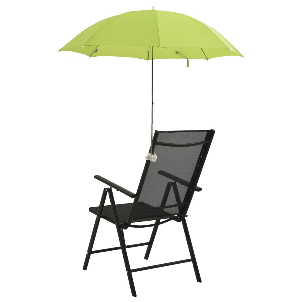 vidaXL Parasole do krzeseł turystycznych, 2 szt., zielone, 105 cm