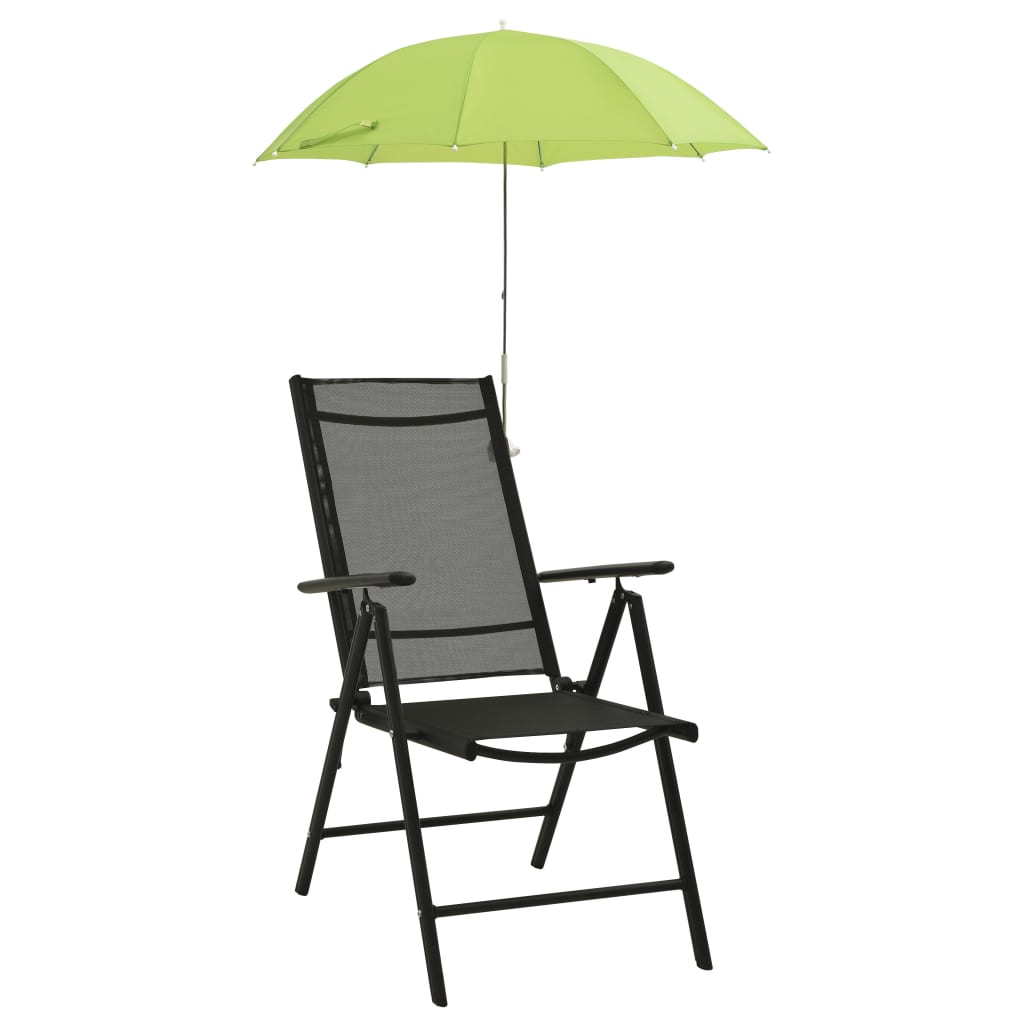 vidaXL Parasole do krzeseł turystycznych, 2 szt., zielone, 105 cm