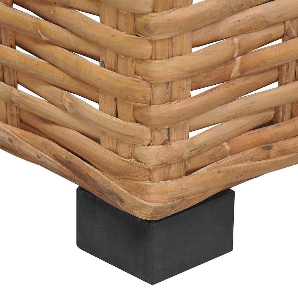 vidaXL Narożna sofa z poduszkami, naturalny rattan