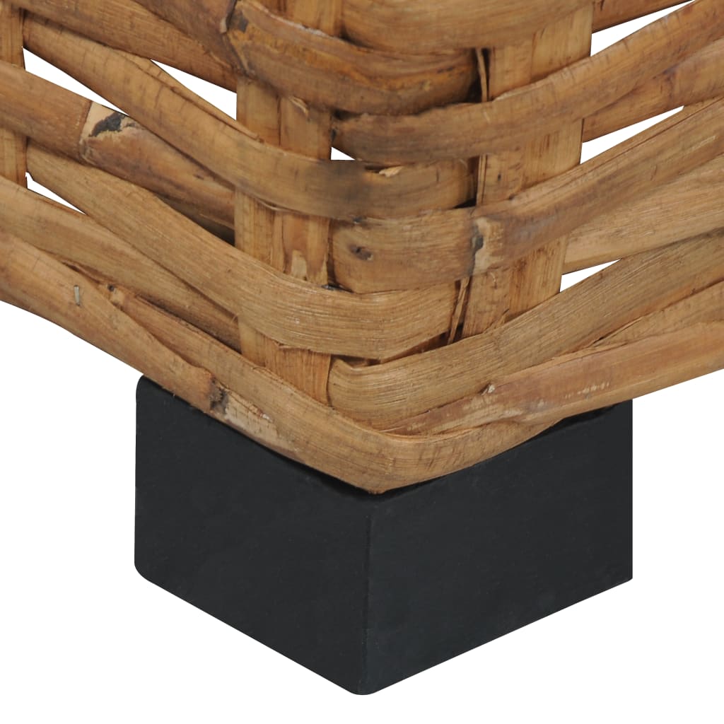 vidaXL Stolik kawowy, 47 x 47 x 28 cm, naturalny rattan