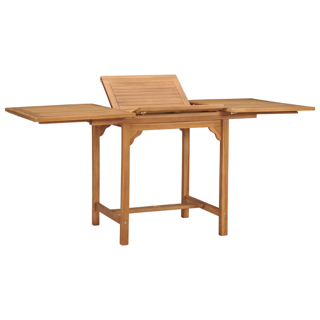 vidaXL Rozkładany stół ogrodowy, (110-160)x80x75cm, lite drewno tekowe