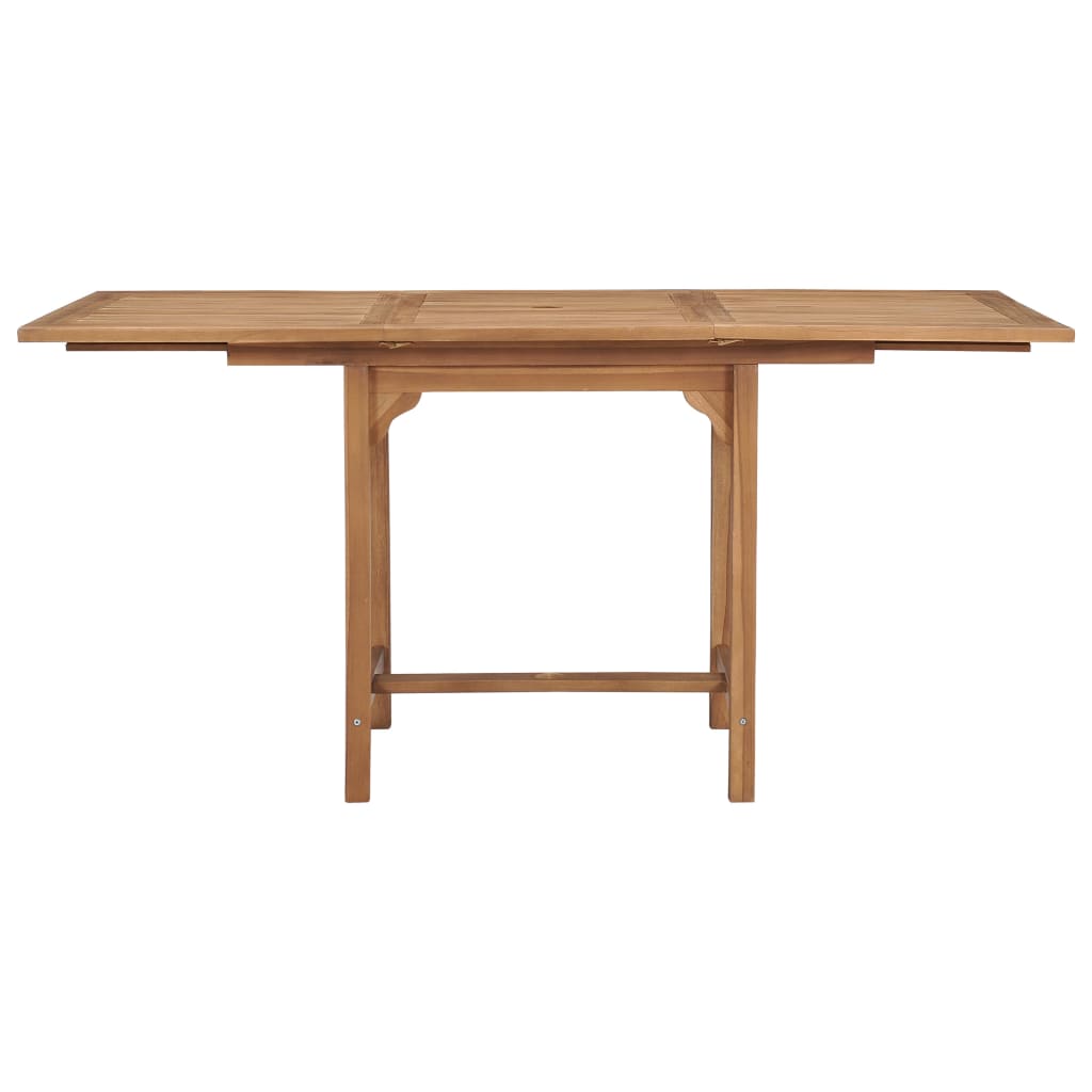 vidaXL Rozkładany stół ogrodowy, (110-160)x80x75cm, lite drewno tekowe