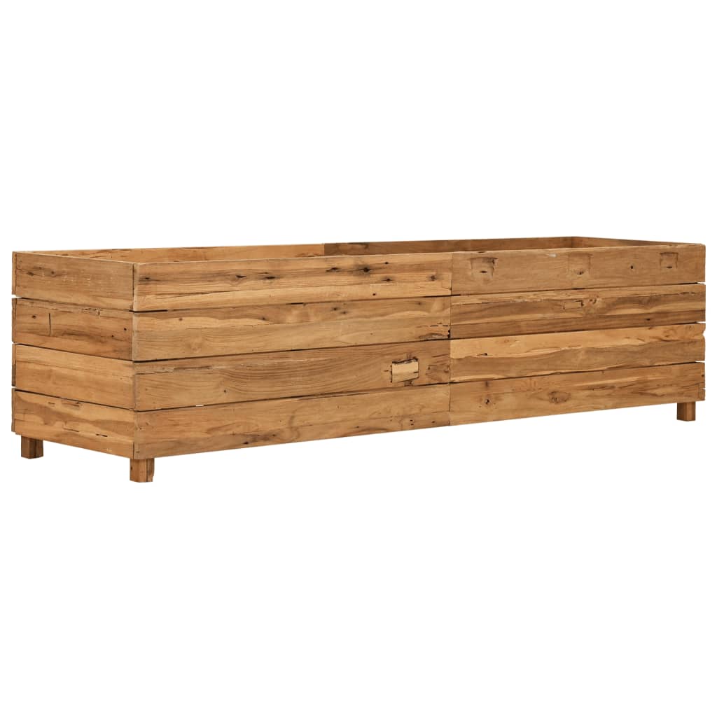 vidaXL Podwyższona donica 150x40x38 cm drewno tekowe z recyklingu/stal
