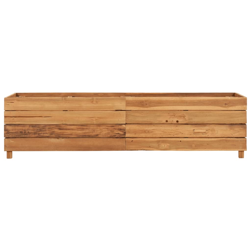 vidaXL Podwyższona donica 150x40x38 cm drewno tekowe z recyklingu/stal
